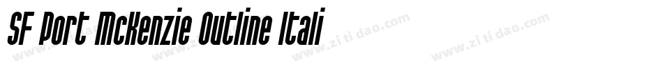 SF Port McKenzie Outline Italic字体转换